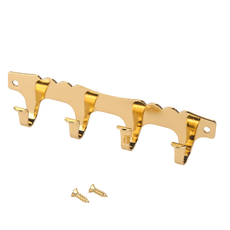 4-Hook Strip -  Brass Plated